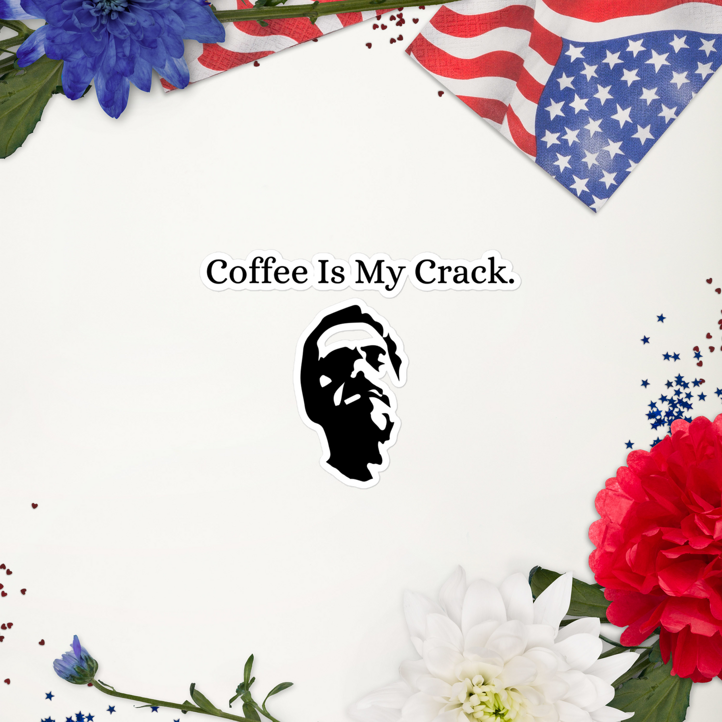 Bubble-free Crack Is My Coffee stickers