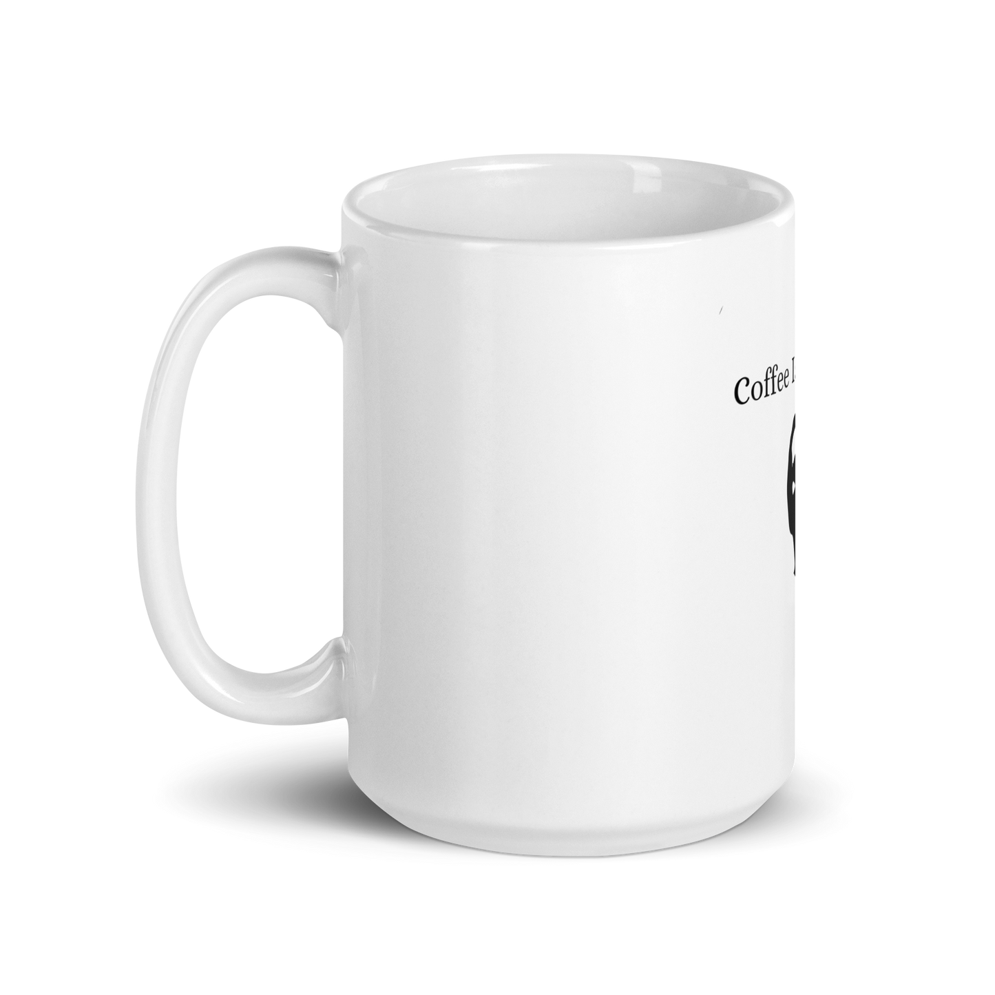 White glossy mug