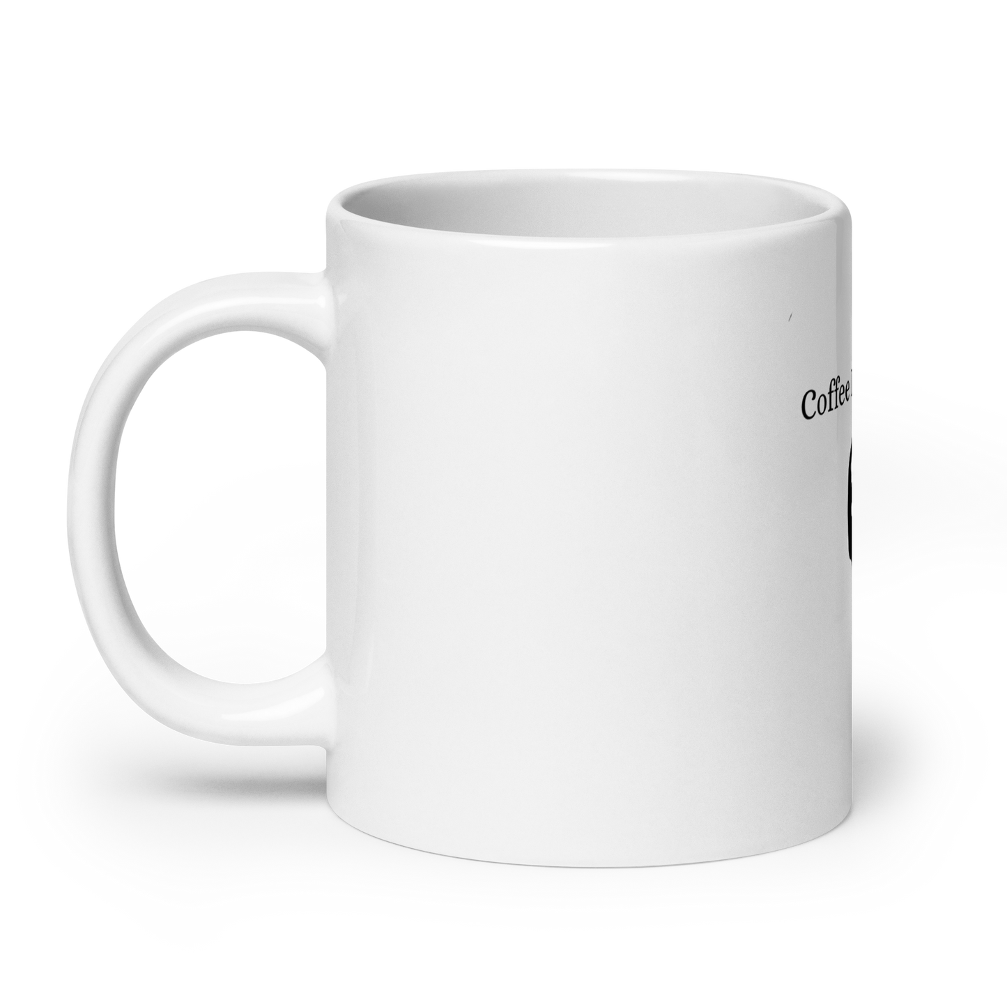 White glossy mug